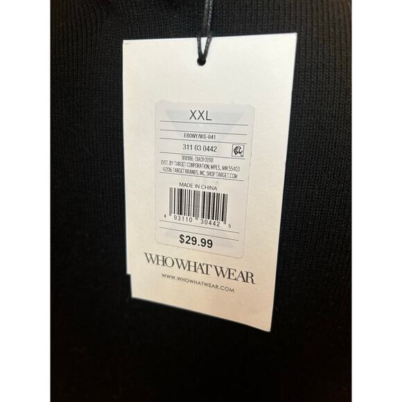 WHO WHAT Wear  NWT RUFFLED MOCK NECK KNIT TOP WOMENS 2X - Picture 6 of 7